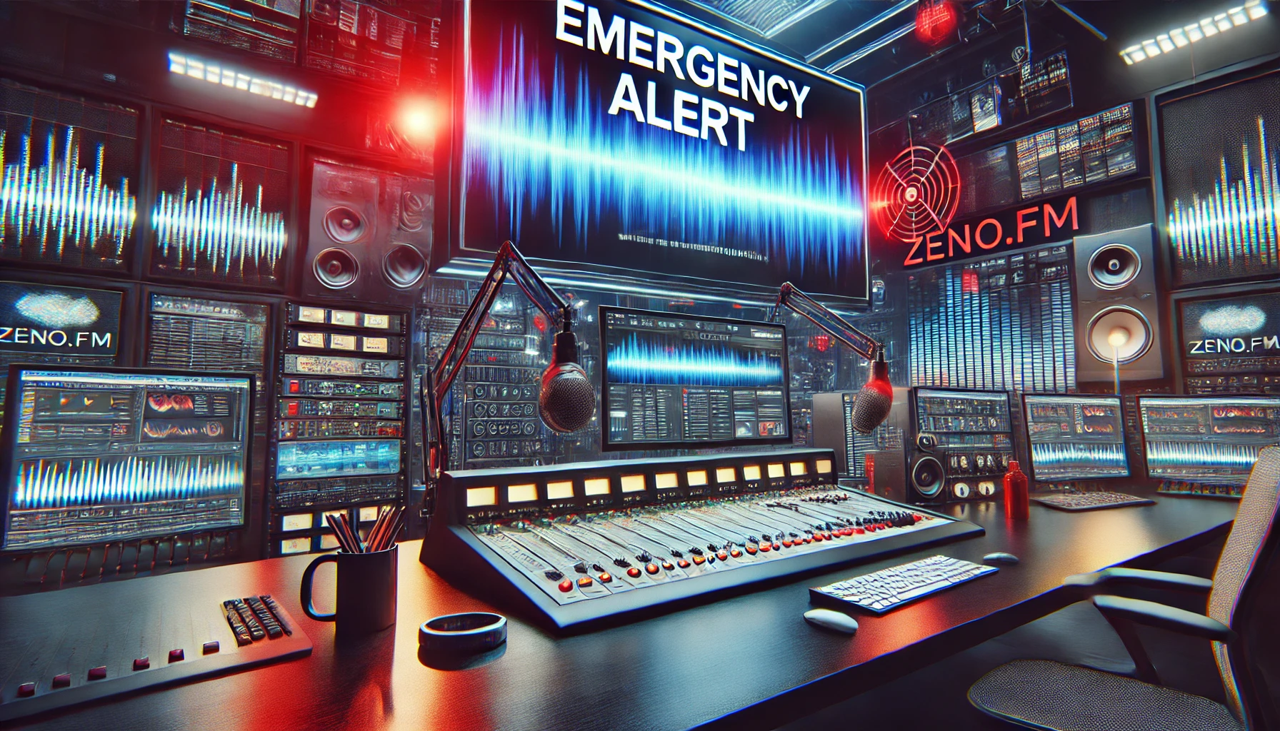 emergency alert system on zeno.fm